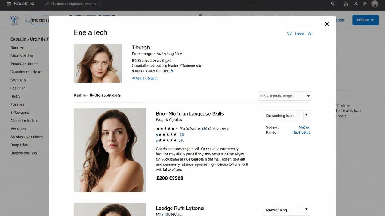 Three verified escort profiles on a clean online directory, showing natural photos and transparent pricing.